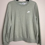 Nike Women Size XL Crew Neck Green Pullover fleece sweater Photo 0