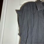 INA  Grey V Neck Short Sleeve Button Front Dress size S Photo 3