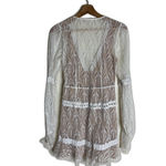 For Love & Lemons bright lights long sleeve mini dress ladies M boho whimsical White Size M Photo 12