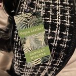 Badgley Mischka Backpack Tweed Quilted Studded Black White New With Tags Photo 5