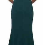 La Femme NWOT One Shoulder Green Jersey Women 14 Maxi Evening Gown Formal Dress Photo 1