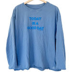 Life is Good  Blue Today is a Good Day Long Sleeve Shirt Sz L Photo 0