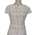 Eliza J  Scalloped Lace Sheath Dress Women’s Size 2 Ivory Special Occasion Photo 7