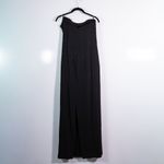 ZARA  Asymmetrical Top Hem Strapless Boned Structured Straight Maxi Dress Black Photo 3