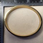 Gold Stainless Steel Bangle Clamper Hinge Bracelet with Cross Design Photo 6