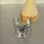 Silver Bull Head Cuff Bracelet Photo 3