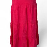 Gap  Pink Ruffle Cottage Core Ruffle Maxi Skirt - Size L Photo 1