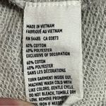 American Eagle Macrame V Neck Fringe Gray Sweatshirt Size Medium Mod Boho Chic Photo 3