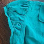 Burberry  Women’s Teal Puff Sleeve Chic Feminine Retro Classic Polo Size Medium Photo 2