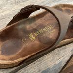 Birkenstock Brown Sandals Contoured Footbed Leather Photo 3