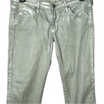 AG Adriano Goldschmied Adriano Goldschmied Silver Metallic Leggings 28R | Extreme Skinny Coated Jeans Photo 7