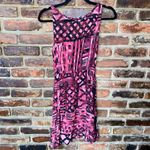 Lucky Brand  Pink Black Printed Sleeveless Sheer Mini Dress Women's Size XS Photo 5