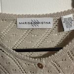 Marisa Christina Tan Cardigan with Textured Knit V Photo 2