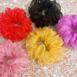 Orchid Crystal Organza Scrunchie Purple Photo 6