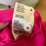 Maeve  Hot Pink Oversize Long Sleeve Button Down Cotton Blouse Photo 2