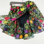 Akira Floral Flower Print Pattern Tulle Embroidered Flare Mini Twirl Skirt Small Photo 2