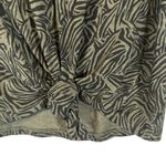 Sanctuary Green Animal Print Short Sleeve Safari Front Knot Shirt Women Sz S Photo 4