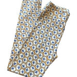 LuLaRoe  Buttery Soft Leggings Cream Orange Blue One Size EUC #0535 Photo 0