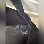 Iris NWT  Women’s Long Sleeves Jumpsuit Black Size Large Mesh See Through Photo 2