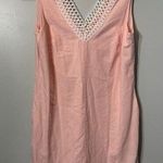 Charlie Paige Dress Sleeveless Shift Dress Pink Lace Trim Pockets Size Small NEW Photo 0