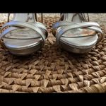 Badgley Mischka  Silver Strappy Sandals Photo 2