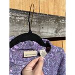 Apostrophe  Womens Top Size‎ XL  Paisley 3/4 Sleeve Shirt Purple Button Up Spring Photo 4