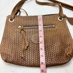 Roots  Brown leather Woven crossbody Bag‎ Photo 4
