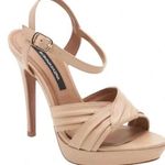 BCBG Max Azria Ravil Criss Cross Platform Sandal in Almond Size 8 *NWOB* Photo 0
