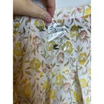 FATE. Yellow Brown Floral Blouse Size Small Lace Cottage Grandma Delicate Photo 6