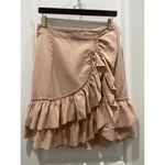 IRO  Linen Cotton Blend Ruffled Side Zip Tiered Skirt Sz 42 US 10 Photo 0
