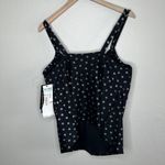 Coco reef  Womens Plus Size 22W/44DD Navy Polka Dot Tankini Top Swimsuit Photo 8