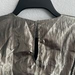 CeCe Silver Shimmer Pouf Jewel Neck Top, NWT, Size XXS Photo 6
