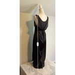 Frederick's of Hollywood Old Hollywood Super dainty Vintage Black Nylon Maxi Gown. Sz large Photo 4
