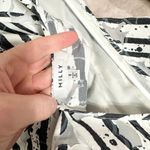 Milly Blouse Women Size Small Tie Waisted Crop Top Bell Sleeve Striped High Low Photo 2