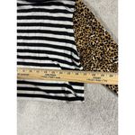 Nike  Striped/‎ Leopard Print Sleeves Long Sleeve Crop Women's Size S Photo 5