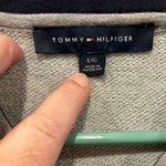 Tommy Hilfiger Gray French Terry Sweatshirt Lace Up Front women’s size Large Photo 3