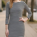 J.Crew NWT Stripe Long Sleeve Cotton Dress Photo 0