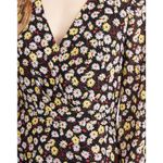 Madewell  Wrap-Front V-Neck Maxi Dress French Floral Black Women's Size 6 Photo 3