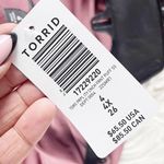 Torrid Women's Mini Studio Knit Cinch Front Skater Vneck Dress in Purple Size 4 Photo 5