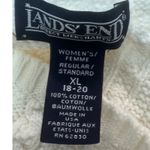 Lands' End Vintage 90s  Womens XL  Cable Knit Cotton Sweater‎ Crewneck Classic Photo 5