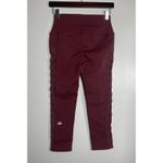 ALO YOGA Chevron Mesh Capri Leggings Small Maroon Workout Active Running Gym Red Photo 2