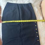 Worthington Black Pencil Skirt With Snap Button Detail Size 4 Photo 8
