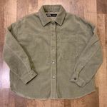 ZARA Frayed Green Corduroy Jacket With Pockets Photo 0