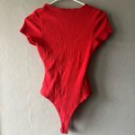 Princess Polly Red Ribbed Nicola Bodysuit Size 6 Photo 5