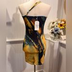 Blue One Shoulder Ring Mini Dress Size M Photo 1