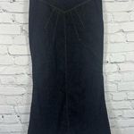 Bisou Bisou  Dark Wash A-Line Denim Maxi Skirt with Side Slit Size 10 (B19) Photo 0