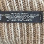 Coach  Beige Ribbed Knit Winter Beanie Hat Unisex One Size Casual Soft wool Blend Photo 7