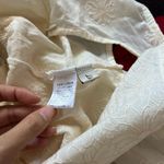 Lily brown Japan kawaii white cream v neck daisy floral lace dress XS Photo 4