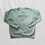 Blue green white embroidered Sorrento Italy crewneck Photo 0