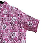 IBKUL Mock Golf Shirt Short Sleeve Terra Pink Tennis UPF 50+ Size Large Photo 3